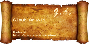 Glaub Arnold névjegykártya